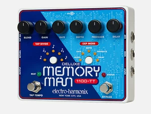 Pedal de retardo analógico Electro-Harmonix Deluxe Memory Man 1100-TT con tempo de toque ¡Nuevo! - Imagen 1 de 2