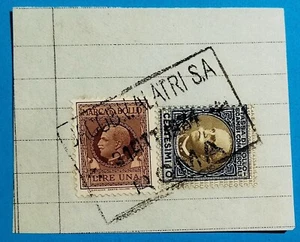 A28-ITALIA-ITALY 1934 MARCHE DA BOLLO SET SU FRAMMENTO USATI - Picture 1 of 1