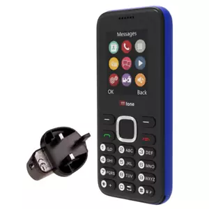 TTfone TT150 Mobile Basic DUAL SIM Cheap Blue colour Phone & PAYG Giffgaff SIM - Picture 1 of 9