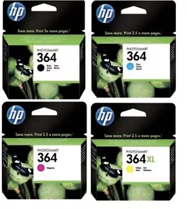 Original Genuine HP 364XL Yellow 364 Black Cyan Magenta Multi Combo Set of 4 UK - Picture 1 of 1