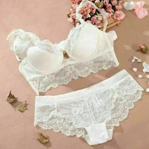 WOMEN UNDERWEAR SEXY LACE PUSH UP LINGERIE BRA SET BRIEFS KNICKERS 32-42 ABCDE - Picture 1 of 16