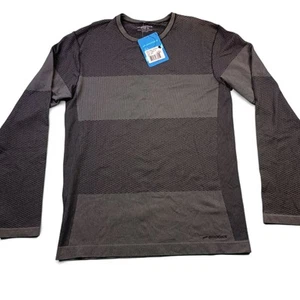 Brooks Mens Streaker Long Sleeve Shirt Size M 37X26 Asphalt Gray Running Top New - Picture 1 of 12