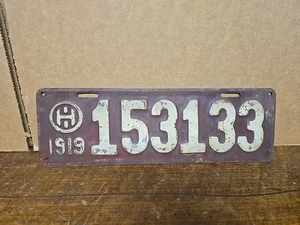1919 OHIO LICENSE PLATE - Picture 1 of 6