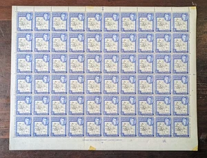 FALKLAND IS DEPS 1946-49 THICK MAP 3D COMPLETE SHEET OF 60 FRESH UNMOUNTED MINT - Picture 1 of 1