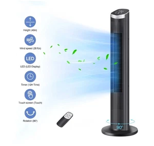 40Inch Tower Fans for Home, CIICII 90° Oscillating Floor Fan, LED Display... - Picture 1 of 8
