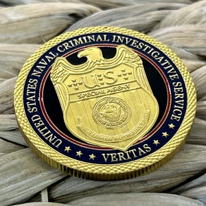 US NAVY NCIS Challenge Coin CRIMINAL INVESTIGATION SERVICE NCIS USN - Picture 1 of 10