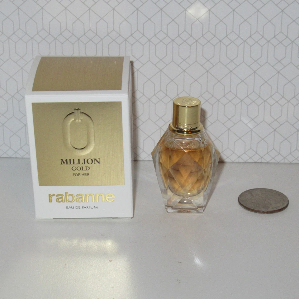 Paco Rabanne Million GOLD for Her Eau De Parfum Mujer Viaje Talla Mini 0.17oz 5ml Foto 1 de 1