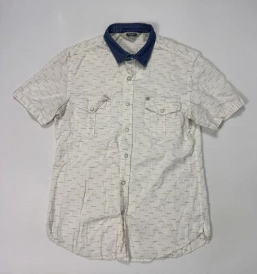 Salt Valley Western 衬衫男式中号珍珠扣牛仔牧场主牛仔领 — 第 1/4 张图片