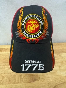 Marines de los Estados Unidos desde 1775 correa trasera gorra/sombrero con llamas - Imagen 1 de 11