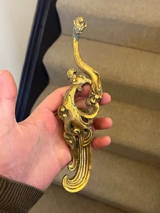 Fibbia per cintura cinese antica bronzo Stati combattenti bronzo dorato arcaico Zhou Ming - Foto 1 di 19