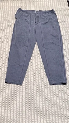 Винтажные мужские штаны Gitano 40x32 серые синие плиссированные мешковатые сужающиеся брюки для улицы - Изображение 1 из 4