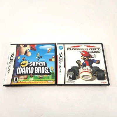 Mario Kart DS + New Super Mario Bros Nintendo DS EMPTY Cases ONLY - Image 1 of 4
