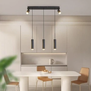 Light Cylinder Kitchen Island Pendant Modern Design No Bulb Weekend Shipping - Picture 1 of 6