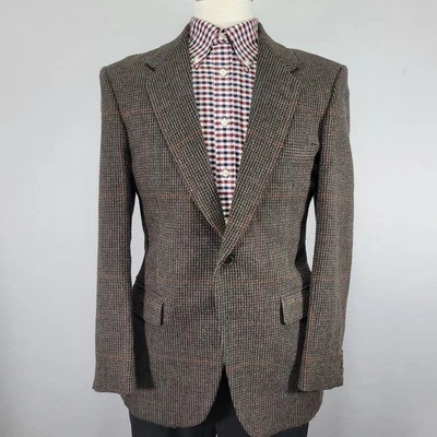VTG Farah Men's Tweed Sport Coat Blazer Two Button Brown Wool Blend 40R - Image 1 of 4