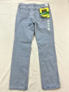 Wrangler 936GBH Cowboy Cut Straight Slim Jeans Light Blue Mens 35x34 New* Flaw* - Picture 1 of 12
