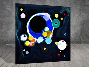 Wassily Kandinsky Several Circles CUBISM CANVAS PAINTING ART PRINT SQ 803 - Picture 1 of 9