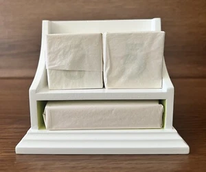 Hallmark Perpetual Calendar Desk Organizer White & Green Wood Blocks - Picture 1 of 6