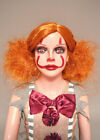 Kids Halloween New It Clown Style Girls Auburn Backcombed Fancy Dress Scary Wig