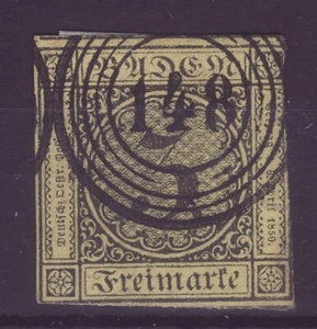 Baden Nr. 2a gestempelt "148" s101 - Picture 1 of 1