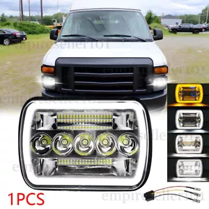 Popular 5x7" 7x6 LED Headlight Hi/Lo for Ford E-100 E-150 E-250 E-350 Econoline - Picture 1 of 16