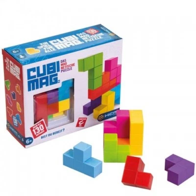 HCM KINZEL CUBIMAG - Das Magnetische 3D Puzzle Knobelspiel, 7 Teile