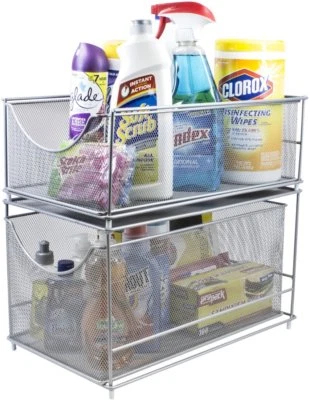 Sorbus Cabinet Organizer Set —Mesh Storage Organizer with Pull Out Drawers—Ideal - Image 1 of 4