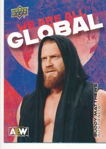 BUDDY MATTHEWS WG-14 2024 Upper Deck AEW WE ARE ALL GLOBAL AUSTRALIA - Picture 1 of 2