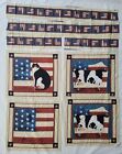 WARREN KIMBLE ☆ USA FLAG CUSHION PANELS, x 4