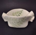 Hilborn Pottery Pinch Pot Signed Green Fern Leaf Bowl With Spreader Canada