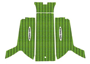 Hydro-Turf In Stock - Yamaha FX1 Mat Set - Lime Green on Black Cut Diamond - Picture 1 of 2