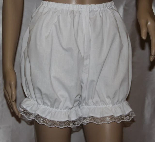 Victorian / Edwardian  white Bloomers With Lace Trim Fancy Dress   Pantaloons - Image 1 of 1