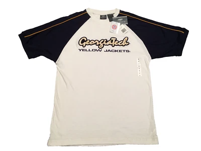 Active NCAA Men's White Georgia Tech Yellow Jackets Embroidered Shirt Size Small - Image 1 of 4