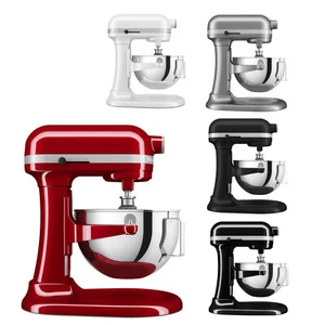 KitchenAid 5KSM55SXXE Heavy Duty 6,6L Küchenmaschine mit Schüsselheber - Afbeelding 1 van 26