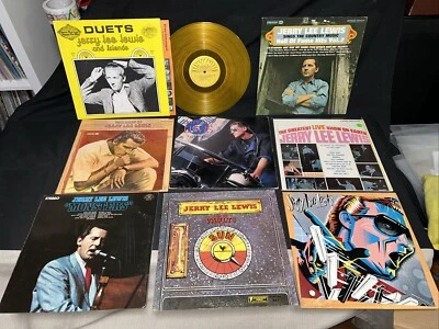 7x Jerry Lee Lewis LP Lot:Sun Duets, The Best Of, I Sm What, Monsters, Live + - Image 1 of 4
