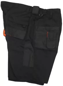 Pantaloncini corti da lavoro veri taglie forti MARC & MARK neri 3XL - 10XL - Foto 1 di 5
