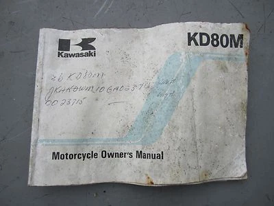 Kawasaki KD80M 1986 KD80 KD 80 manual del propietario Foto 1 de 2