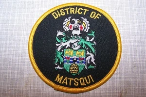 1 Aufnäher DISTRICT OF MATSQUI Police Abzeichen Patch Polizei - Bild 1 von 1