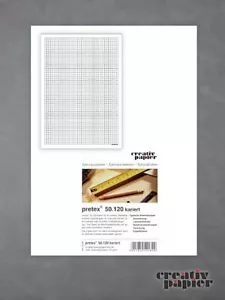 pretex 50.120 kariert DIN A4 wasserfestes Spezialpapier 50 Blatt 120 g/m² weiß - Bild 1 von 2