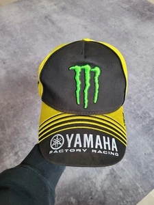 Valentino Rossi 46 Monster Energy Yamaha Racing Hype Y2K Yellow Cotton Cap Hat - Picture 1 of 8