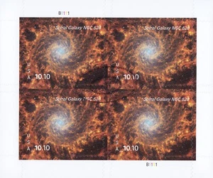 CANCELED POSTAL COUNTERFEIT SHEETLET FOR STUDY $10.10 Spiral Galaxy NGC 628 - Picture 1 of 1