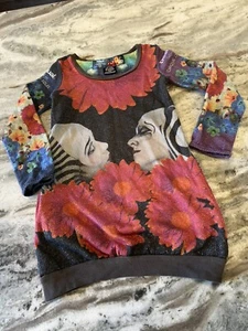 Desigual Cirque Du Soleil Girls Dress Tunic 5-6 Years Pockets Metallic - Picture 1 of 12