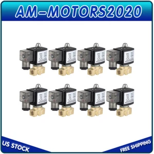 Electroválvula eléctrica de latón con suspensión neumática NPT de 1/4" de 8 piezas N/C 110-120V - Imagen 1 de 5
