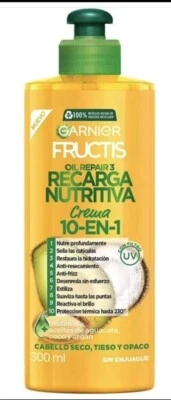 GARNIER FRUCTIS OIL REPAIR 3 RECARGA NUTRITIVA/CREMA 10en1/NOURISHING HAIR CREAM - Image 1 of 4