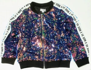Disney D-Signed Descendants 3 "Born a VK" Sequin Bomber Jacket Girls Size XL - Picture 1 of 5