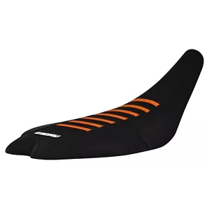 Yamaha 2009-2024 YFZ 450R 450 R Gripper Seat Cover all BLACK/ORANGE ribs #201 - Picture 1 of 4