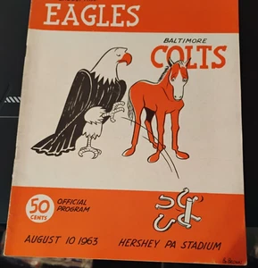 8/10/1963 Baltimore Colts vs. Philadelphia Eagles Program Exhibition Game ex-mt - Picture 1 of 3