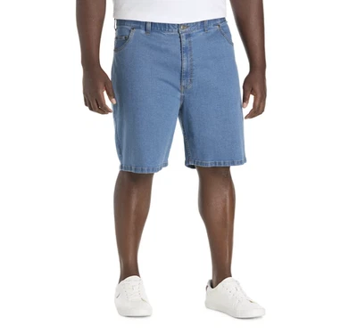 Harbor Bay Mens Jean Denim Short Continuous Comfort Stretch Medium Blue 42 - Image 1 of 4