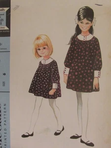Darling VTG 66 McCALLS 8379 Girls Yoked 3-Section Dress PATTERN 6/24B - Picture 1 of 3