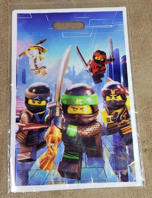 Ninja Building Brick Plastic Birthday Party Favor Loot Bags w/Handle 30 Count - Image 1 of 2