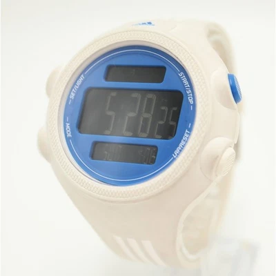Reloj digital Adidas Jumbo de gran tamaño para hombre 54 mm azul blanco deportivo con batería nueva Foto 1 de 4